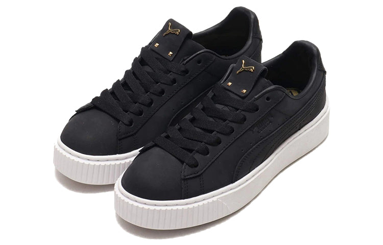 (WMNS) PUMA Platform Premium Logo 'Black White' 369921-01