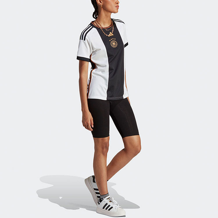 (WMNS) adidas Germany 22 Home Jersey Asia Sizing 'White Black' HF1474