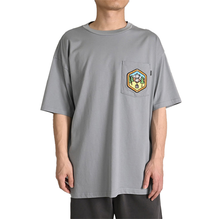 Converse Pocket Logo T-Shirt Asia Sizing 'Grey' 10025881-A03