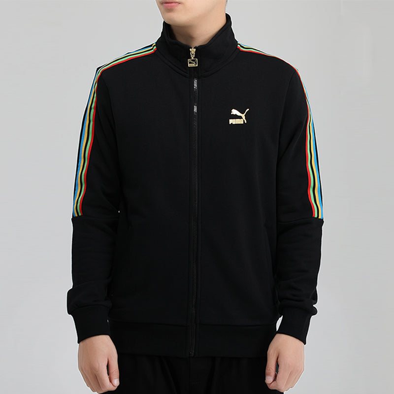 PUMA TFS Unity Track Top FT Knit Zipper Casual Sports Stand Collar Jacket Black 599293-01