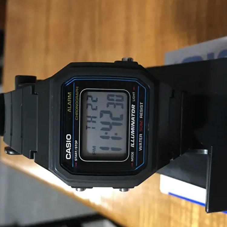CASIO Sports Quartz Waterproof Mens Black Digital W-217H-1AVDF