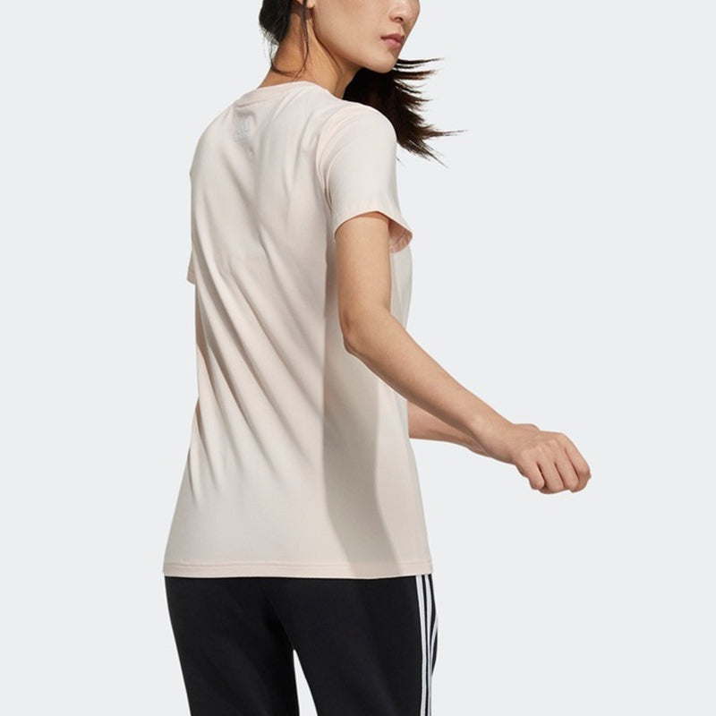 (WMNS) adidas Fi Tee Foil Casual Sports Round Neck Short Sleeve Pink Tin T-Shirt GP0684