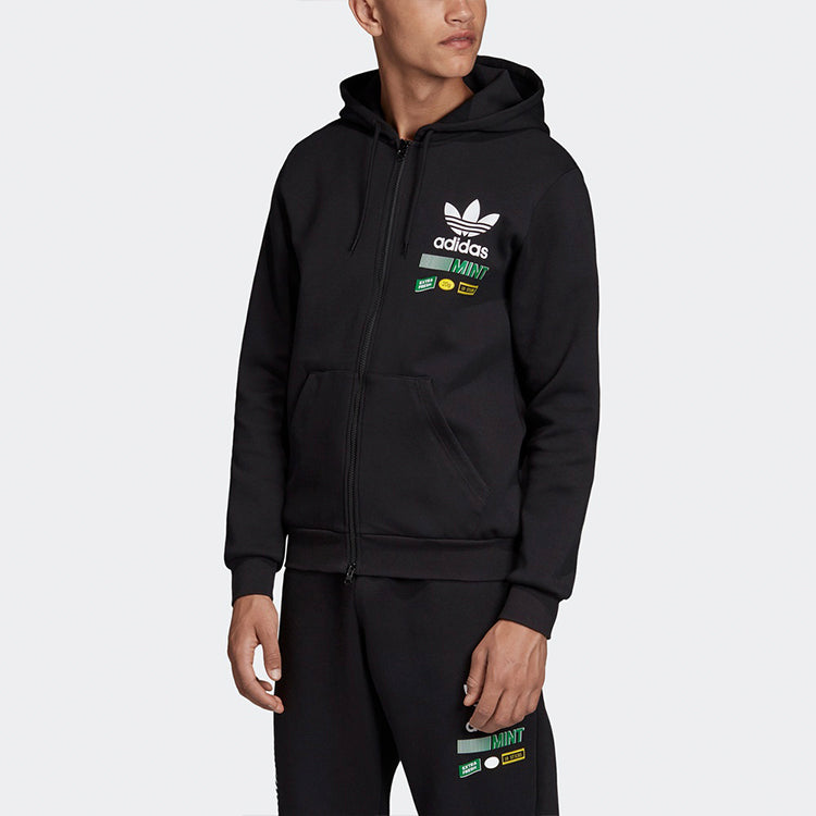 New adidas originals 2019 Men Sports Jacket Black Graphic Track Top Gym FP7701
