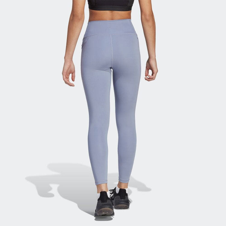 (WMNS) adidas Optime Stash Pocket High-Waisted 7/8 Leggings 'Purple' HR5442