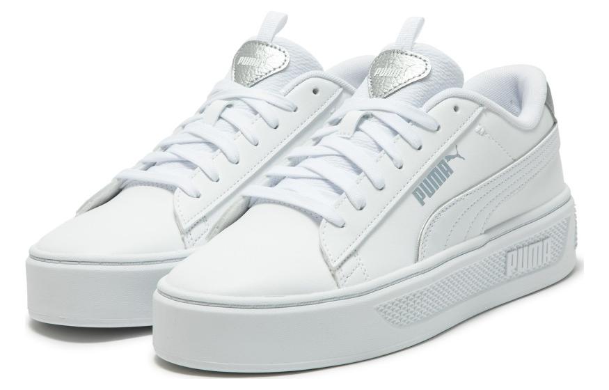 (WMNS) PUMA SmashPlatform V3 Pop Up Metallics 'White' 392504-02