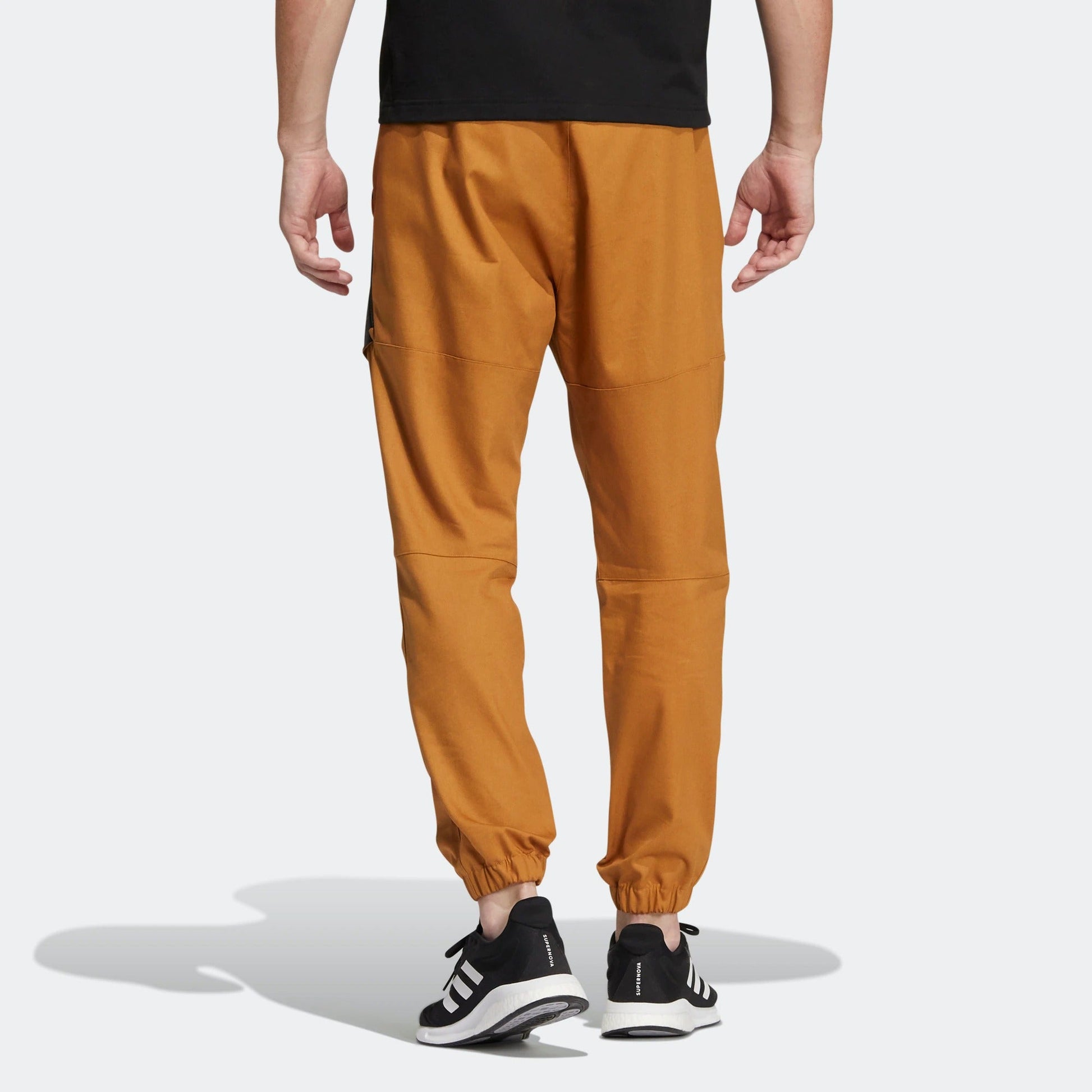 Men's adidas Running Training Breathable Casual Joggers/Pants/Trousers Brown HE9896