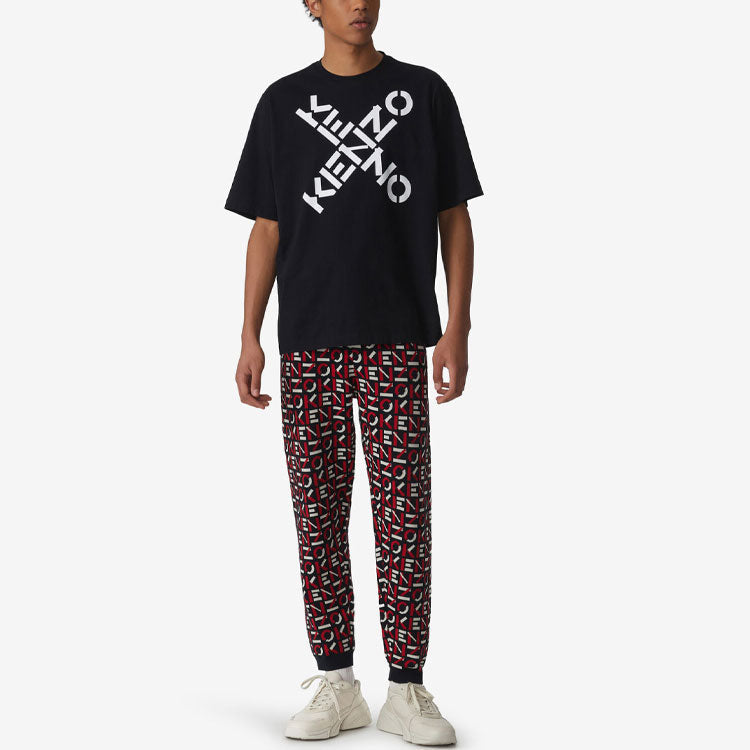 KENZO SS21 Sport Series Logo Letter Printing Male Black FA65TS5024SJ-99
