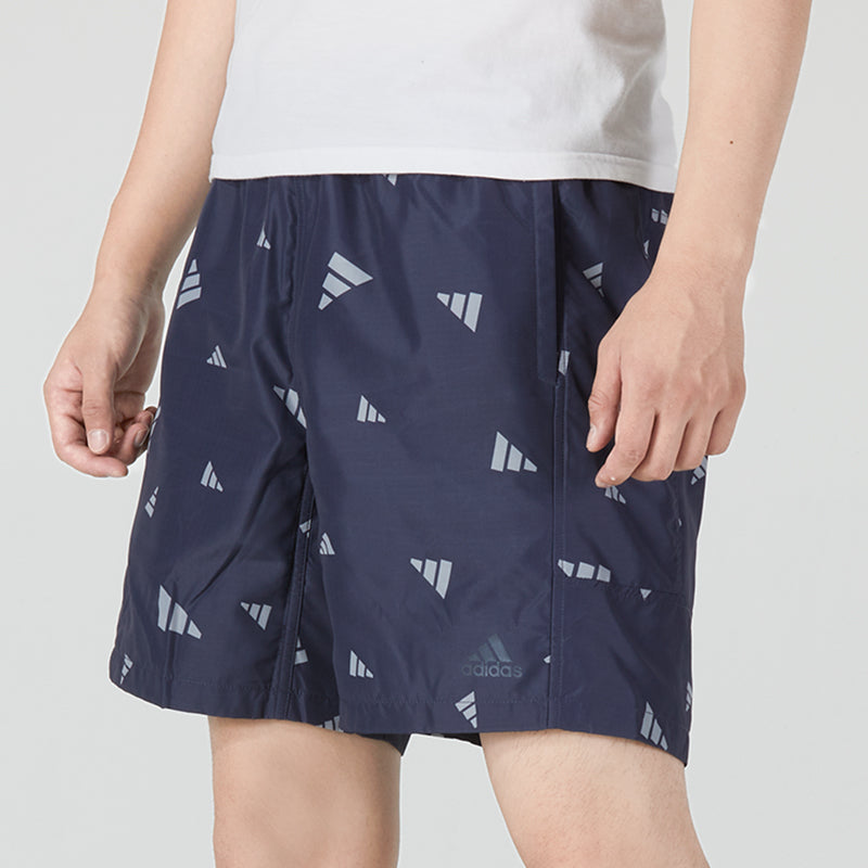 adidas M Prsve Board S Logo Full Print Athleisure Casual Sports Woven Shorts Blue HD0069
