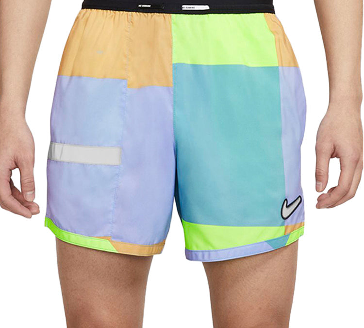 Men's Nike Flex Stride Wild Run 5 Dri-Fit Colorblock Running Shorts Green CJ5830-358