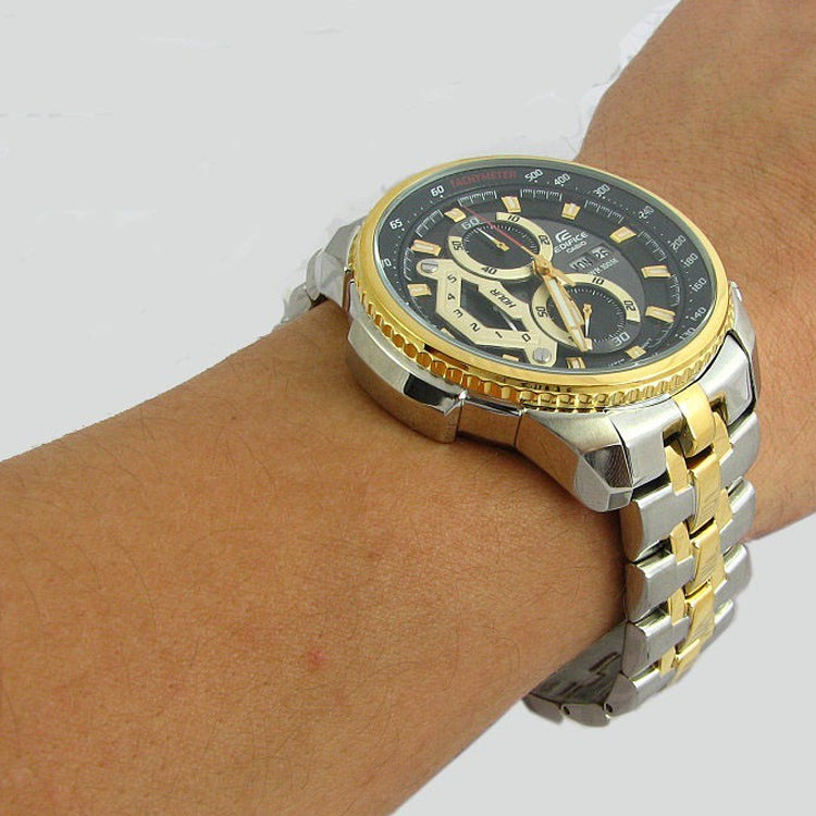 CASIO Male EDIFICE Japan / South Korea Fashion Waterproof Mens Gold Analog EF-558SG-1A