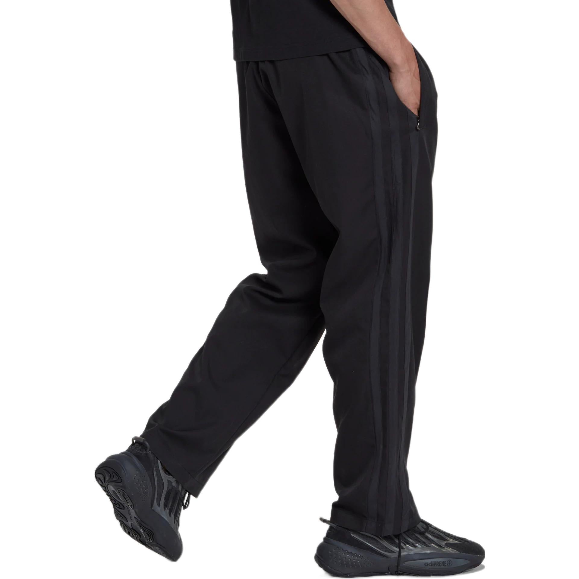 adidas Solid Color Elastic Waistband Straight Sports Pants/Trousers/Joggers Black HK2915