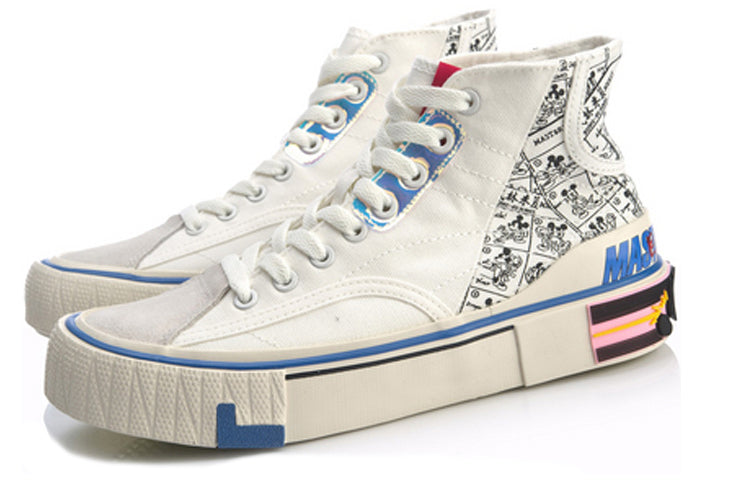 (WMNS) Li-Ning Superwave Canvas Hi 'White Grey' AGCQ202-2