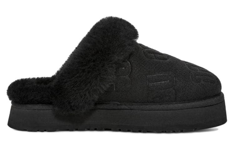 (WMNS) UGG Disquette Felted Slipper 'Black' 1143986-BLK