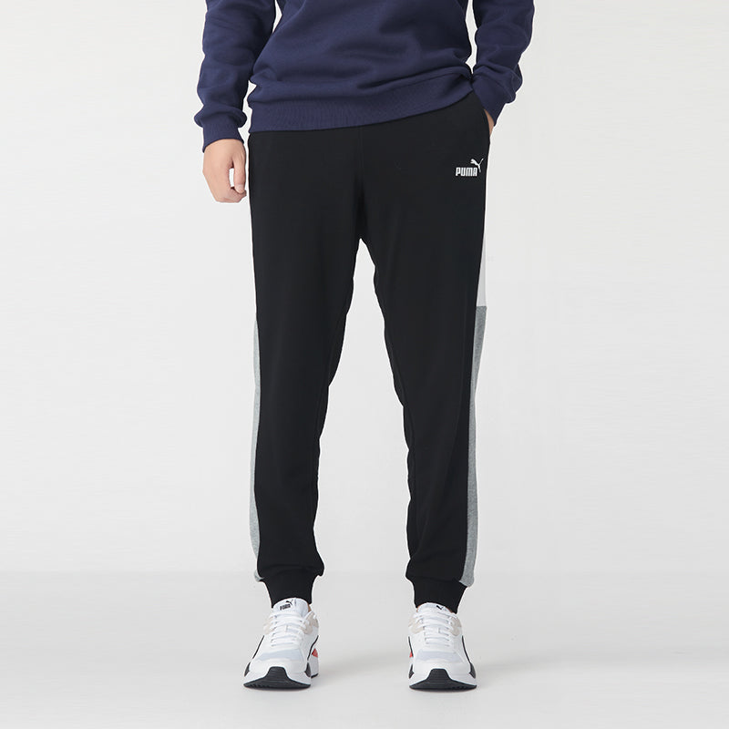 PUMA Block Sweatpants 'Black White Grey' 587158-01