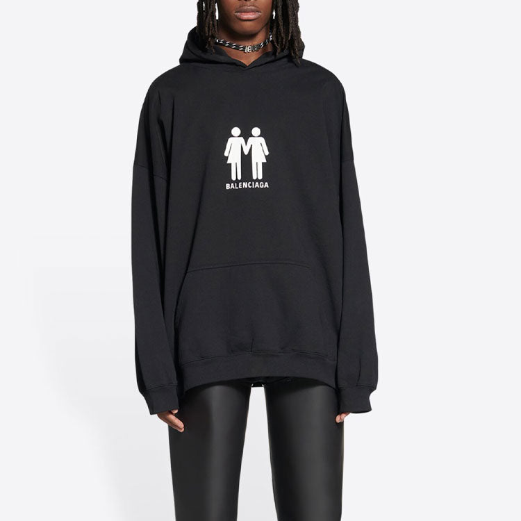 Balenciaga Pride Hoodie Boxy Fit 'Black' 651799TMVO31070