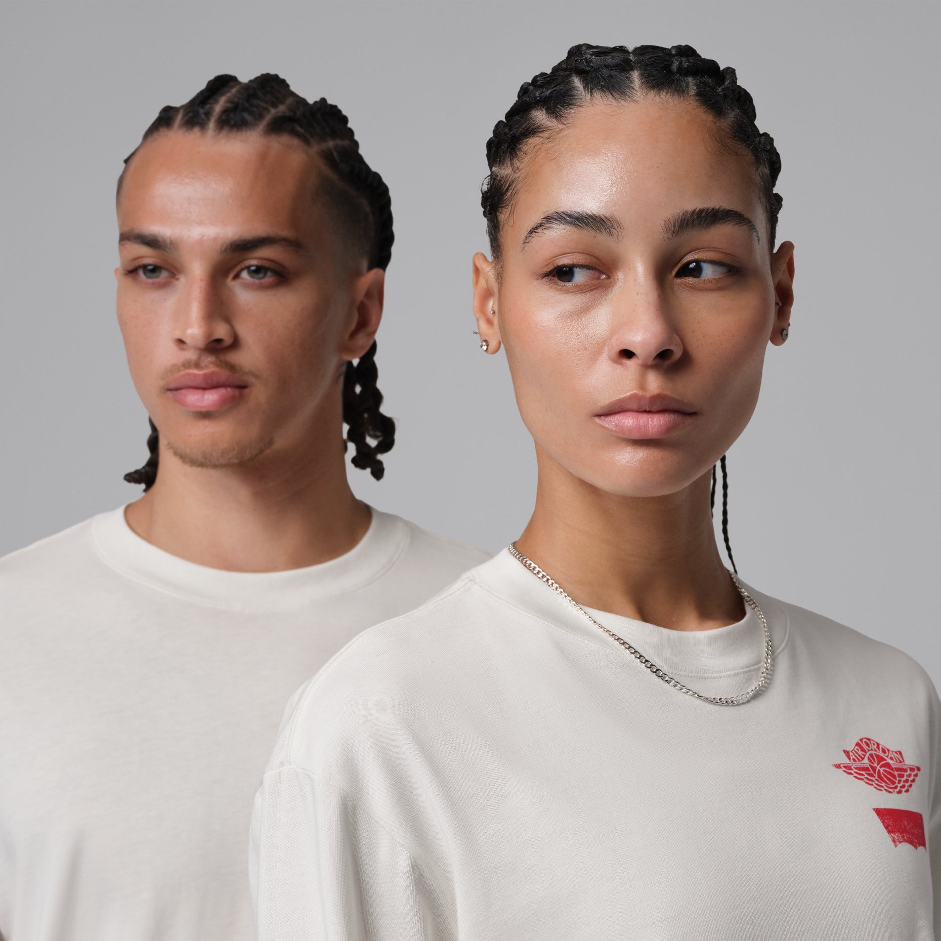 Air Jordan x Levi's Long Sleeve T-Shirt 'Beige Red Grey' IM6731-110