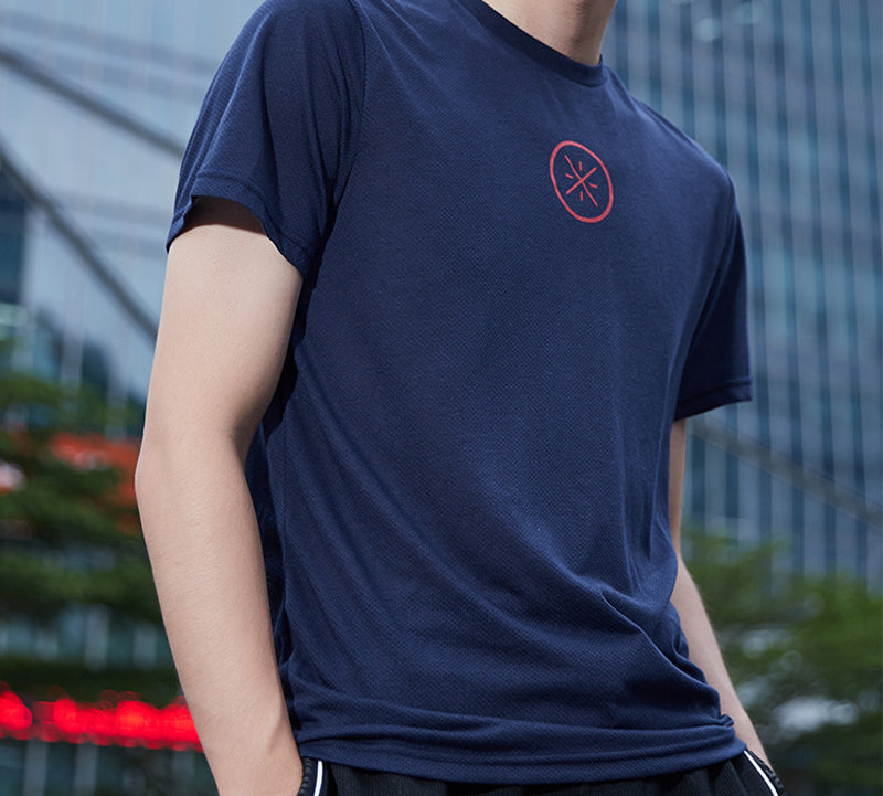 Li-Ning way of wade Wade Series Chest Logo Short Sleeve Blue ATSL055-6