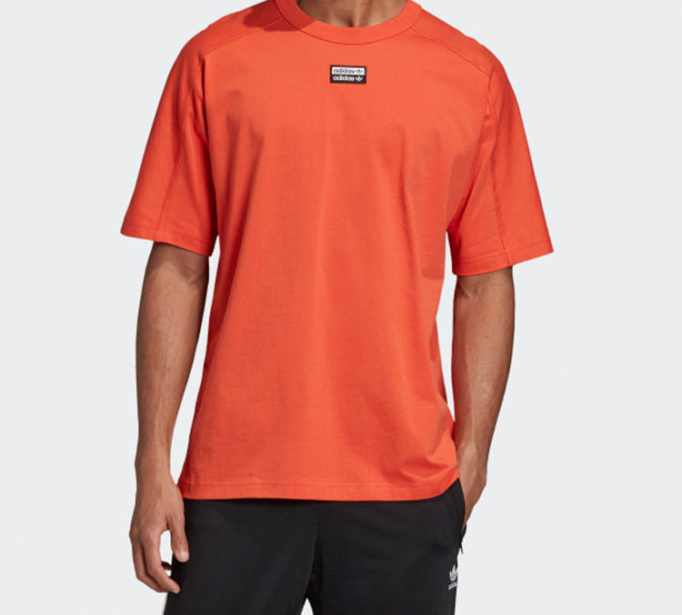 adidas originals Logo Sports Short Sleeve Red FM2221