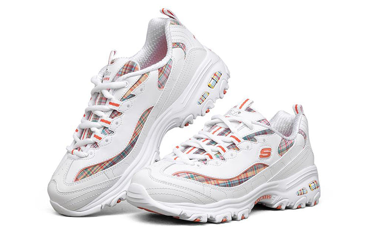 (WMNS) Skechers D Lites 1.0 Low Top Running Shoes White 149467-WMLT