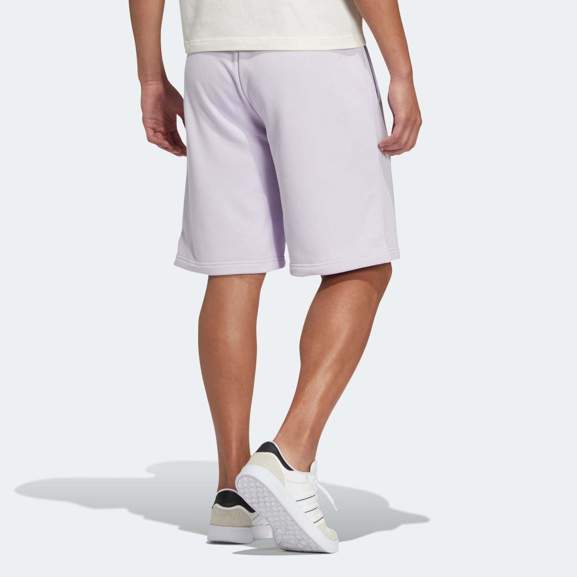 adidas neo Solid Color Lacing Casual Straight Shorts Unisex Purple HS6824
