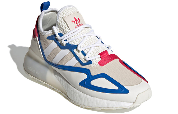 (WMNS) adidas originals ZX 2K Boost 'White Blue Red' FZ0220