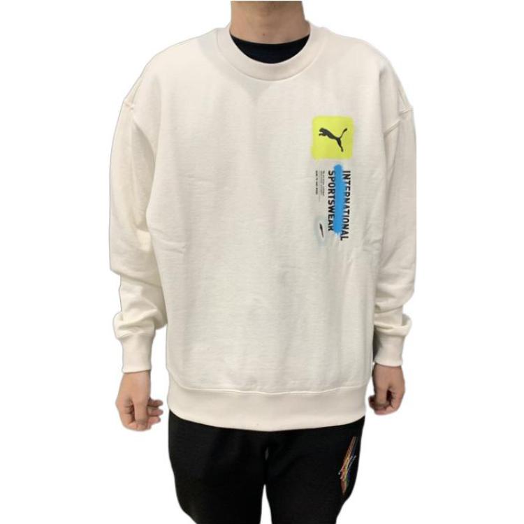 PUMA Logo International Sportswear Sweatshirt 'White' 536303-65