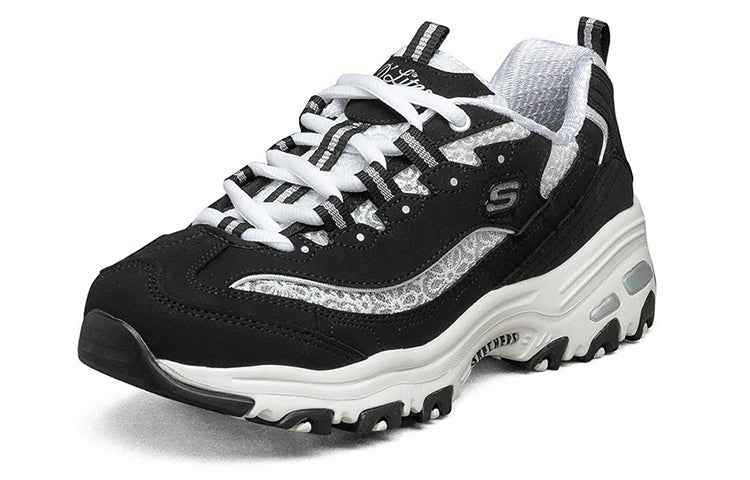 (WMNS) Skechers D Lites 1.0 Fashion Running Shoes Black/White 149250-BKW