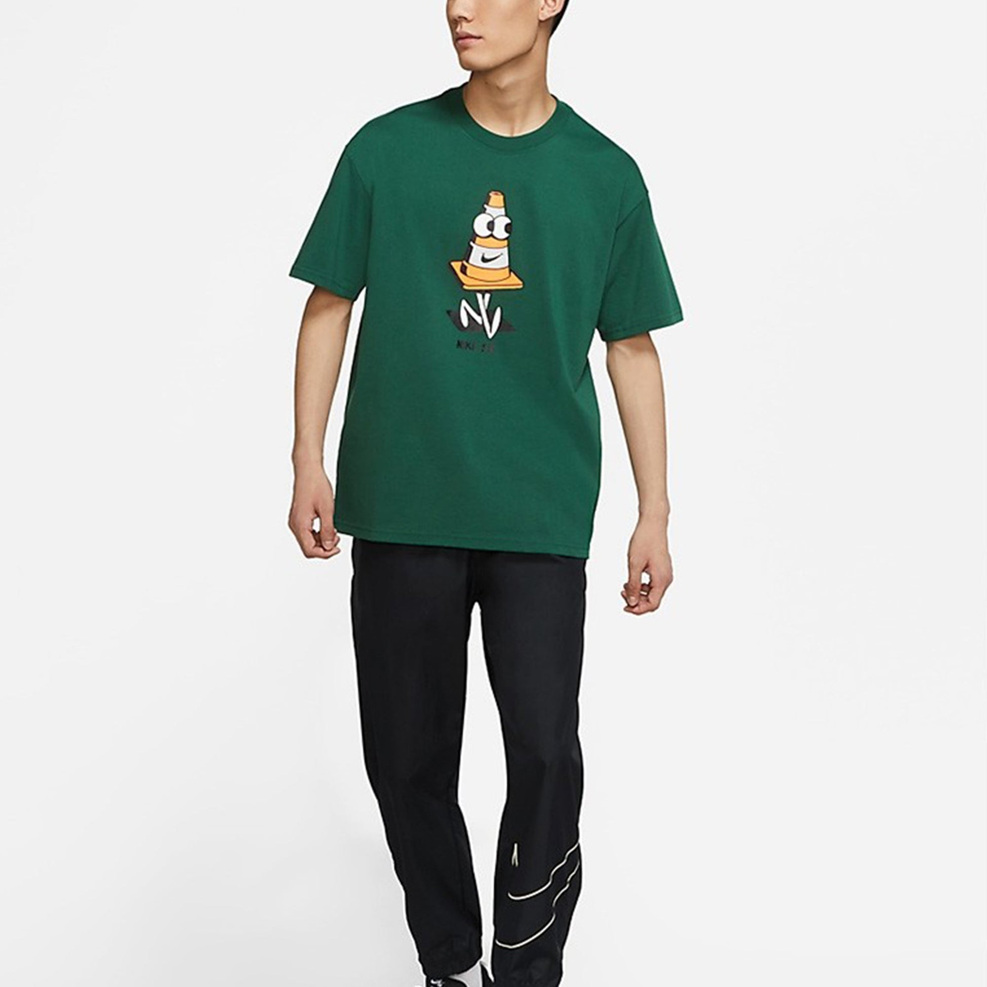 Nike SB Skateboard Entertainment Print Sports Crewneck Short Sleeve Men's Green DJ1225-341
