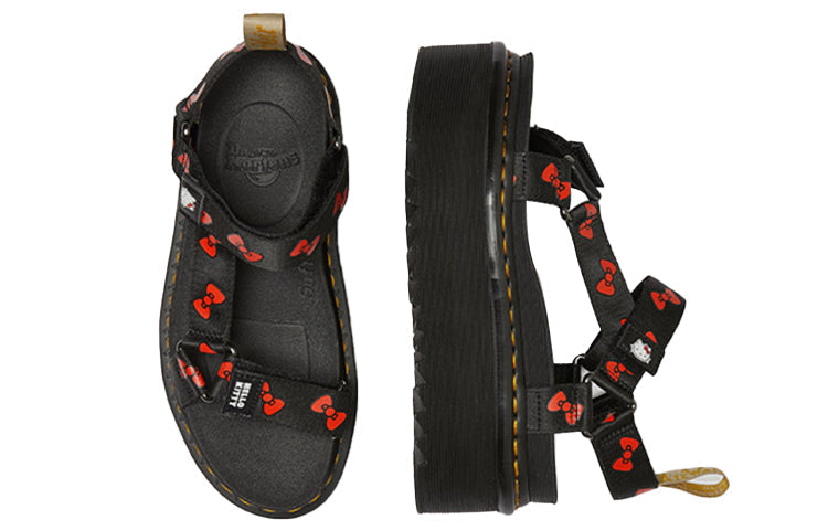 (WMNS) Dr. Martens x Hello Kitty Vegan Sandals Black 25914002