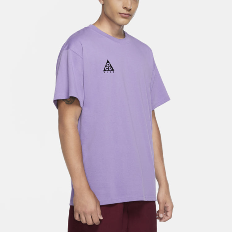 Nike ACG Small Logo Casual Short Sleeve Blue Purple / Black BQ7343-583
