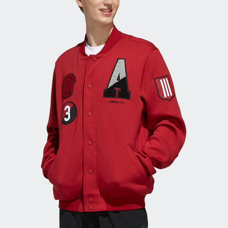 adidas neo M CS SV JKT Sports Jacket Red EI4742