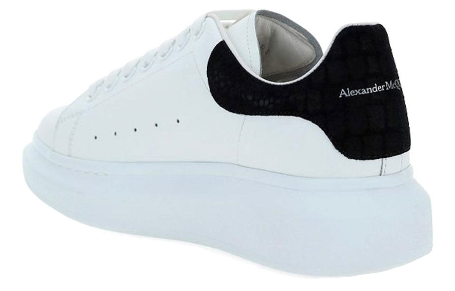 Alexander McQueen Oversized Sneaker 'Black Embossed Suede Crocodile' 625162WHZ4K9061