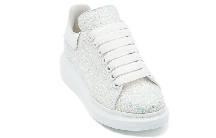 (WMNS) Alexander McQueen Oversized Glitter Sneaker 'Silver' 558944W4SA18316