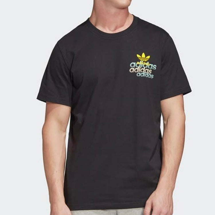 adidas originals Logo Printing Short Sleeve Black FM3341
