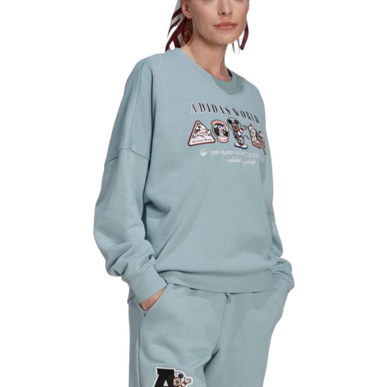 (WMNS) adidas Loose Disney Sweatshirt 'Teal' HL9057