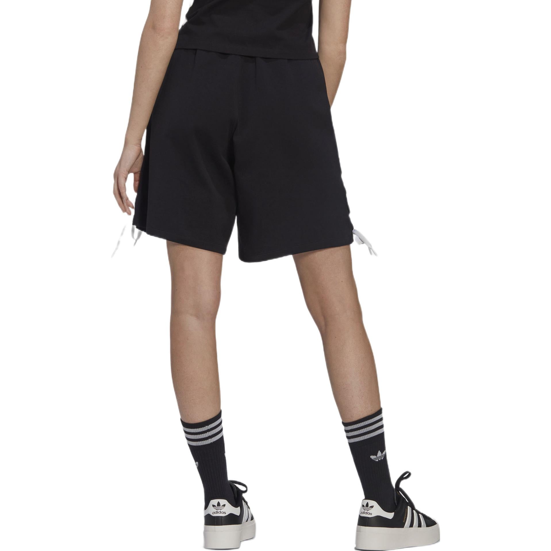 (WMNS) adidas Trefoil Side Striped Elastic Waist Loose Shorts Asia Sizing 'Black White' HS2602