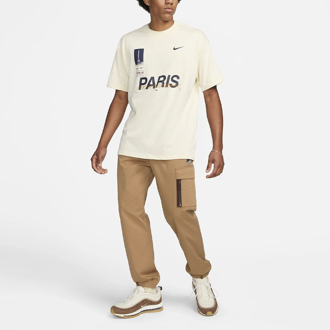 Nike PSG Original Max90 Short Sleeve T-Shirt 'Beige' FD1092-113