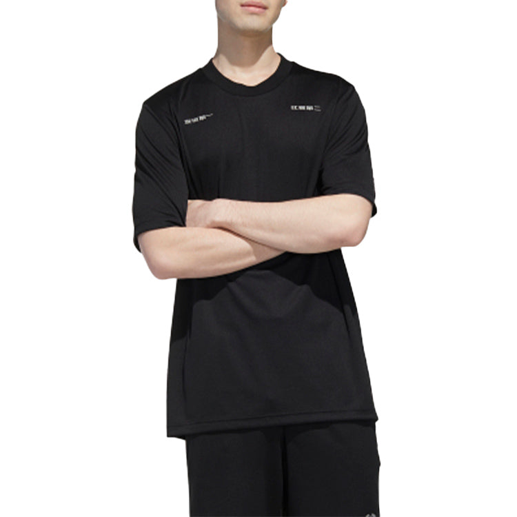 adidas originals MIC Ru Shirt Sports Round Neck Short Sleeve Black GP3478