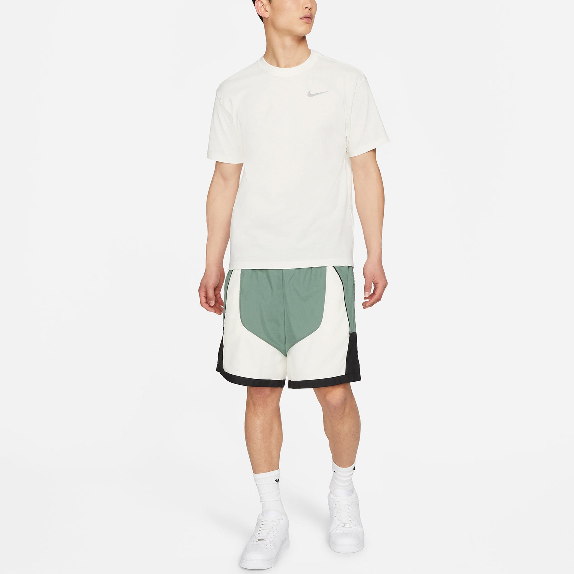 Nike Basketball Sports Round Neck Short Sleeve Creamy White DD0827-901