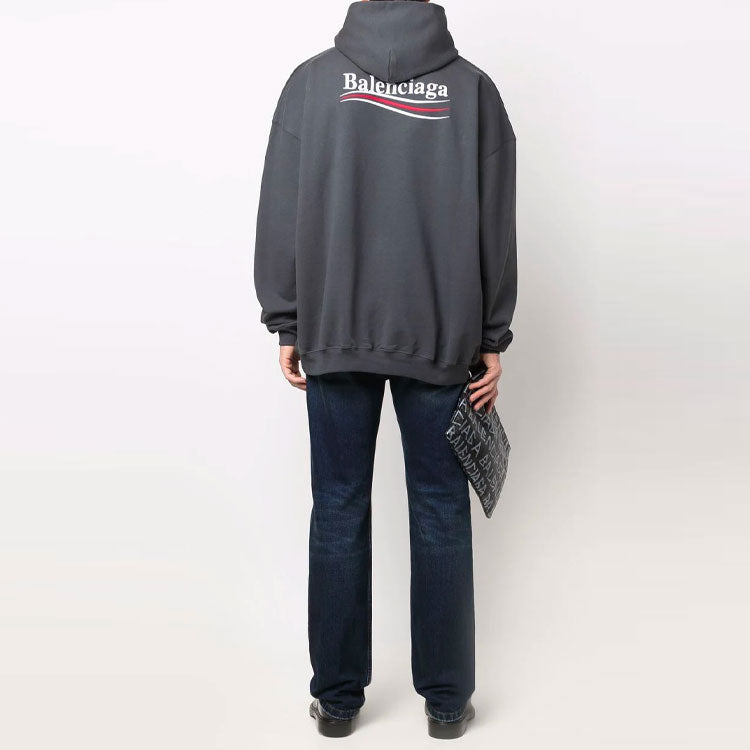Balenciaga Political Campaign Hoodie 'Grey' 620973TKVI91366