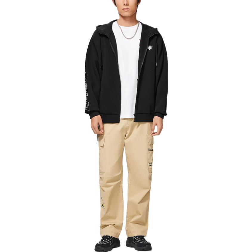 Li-Ning Embroidered Logo Hooded Jacket 'Black' AWDSB29-1