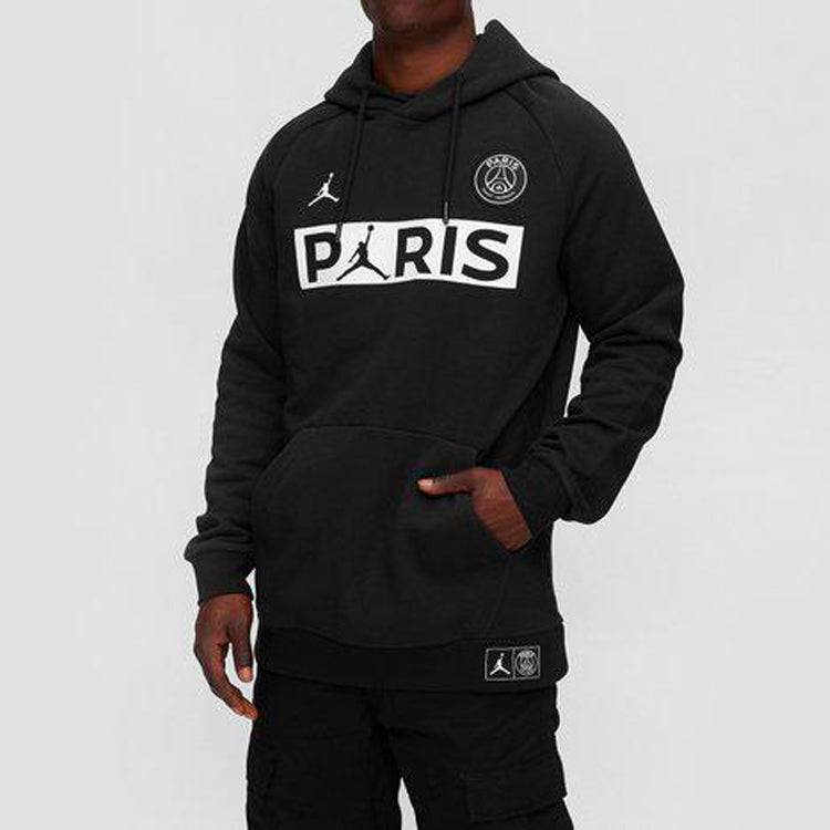 Air Jordan Paris Saint-Germain PSG logo Printing Autumn Hoodies 'Black' BQ8351-010