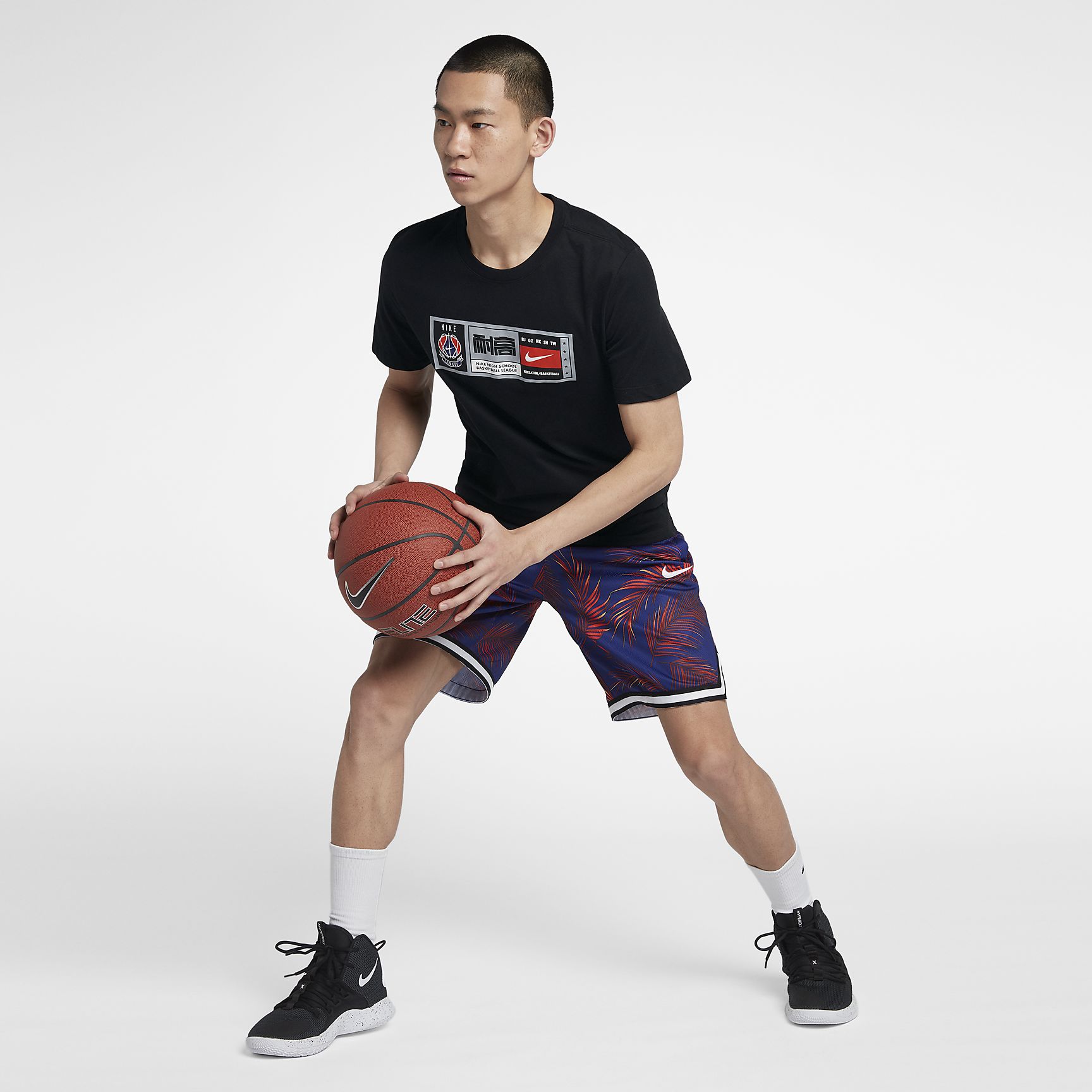 Nike Dri-fit Basketball Athleisure Casual Sports Quick Dry Short Sleeve Black CI9847-010
