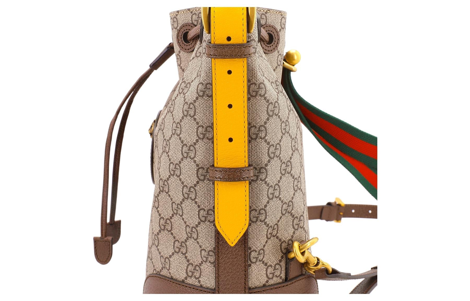 (WMNS) Gucci Neo Vintage Tiger Head Logo Drawstring handbag Large Capacity schoolbag Backpack Unisex / Brown 473875-K9RHT-8856