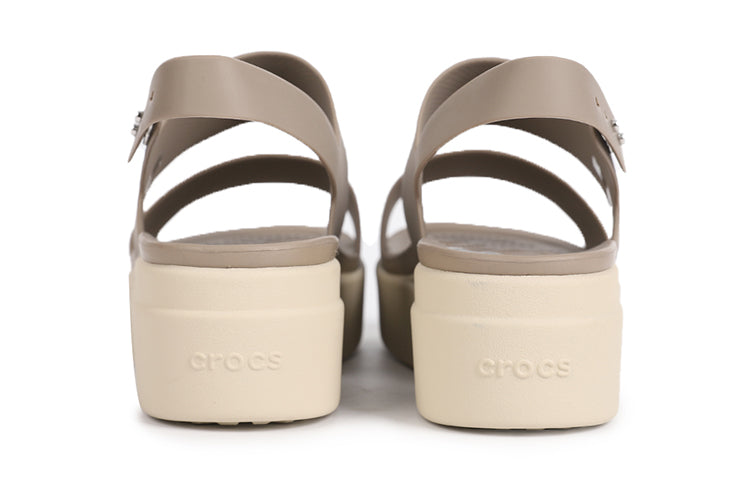 (WMNS) Crocs Brooklyn Thick Sole Sandals Gray 206453-15W