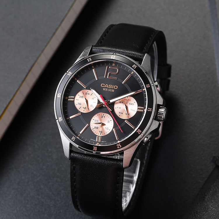 CASIO Quartz Limited Edition Mens Black Analog MTP-1374L-1A2