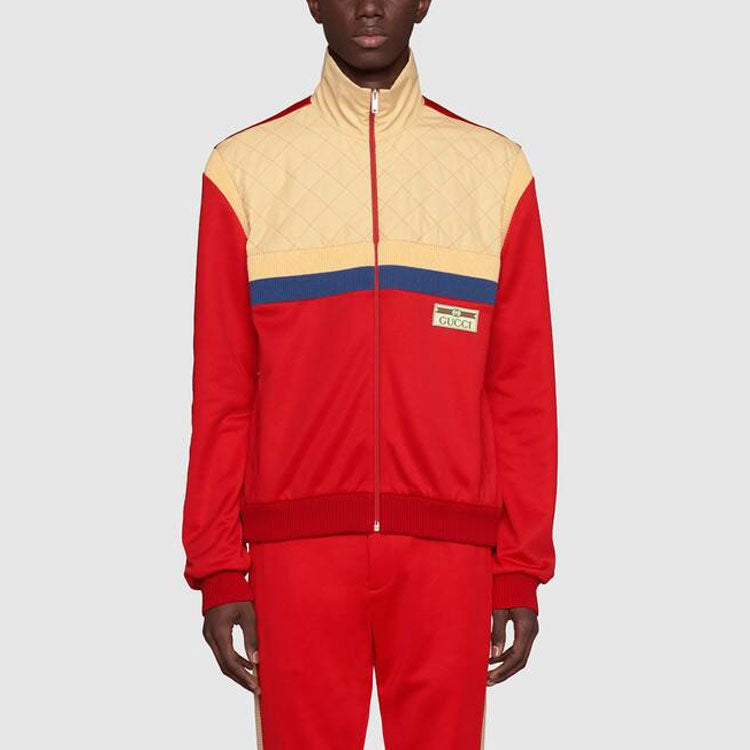 Gucci Plain Knit Zipper Jacket For Men Red 625287-XJCNI-6678