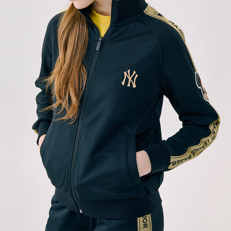MLB Disney Mickey Crossover New York Yankees Stand Collar Jacket Unisex Black 31TRK2031-50L