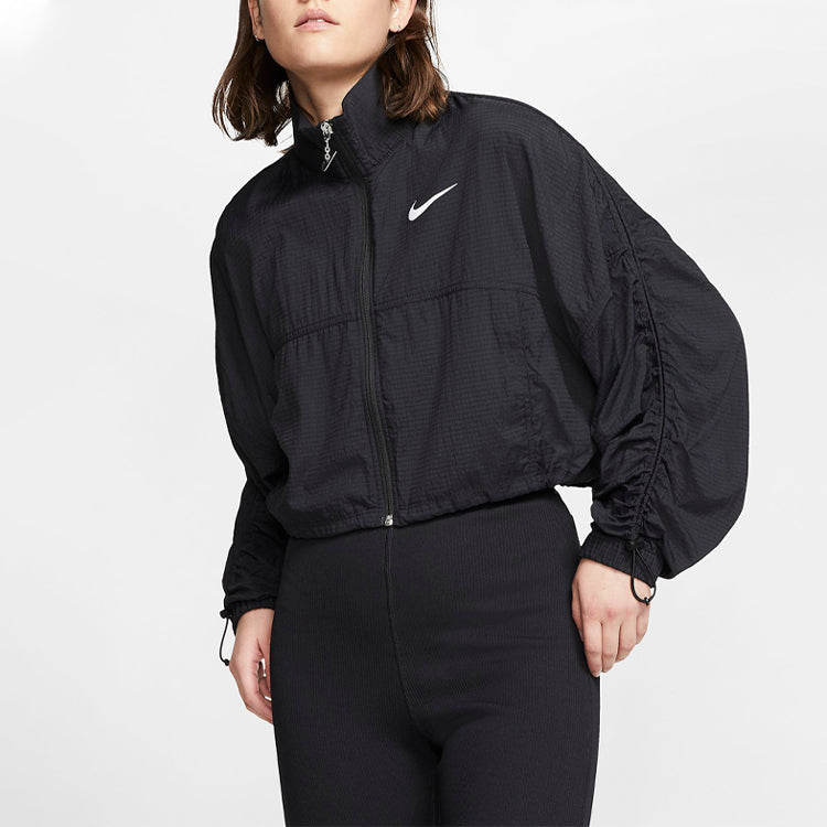 (WMNS) Nike Swoosh Woven Jacket 'Navy White' CJ3774-010