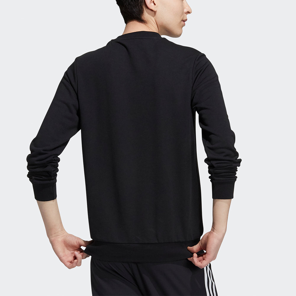 Men's adidas neo Ce Logo Swt Casual Breathable Alphabet Printing Sports Black H52446